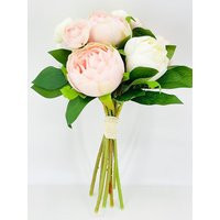 Lt Pink/White Peonies Bouquet, Artificial Flower, Wedding Home Decoration, Gifts, Decor Floral Faux Flowers Centerpiece Arrangement | Etsy (US)