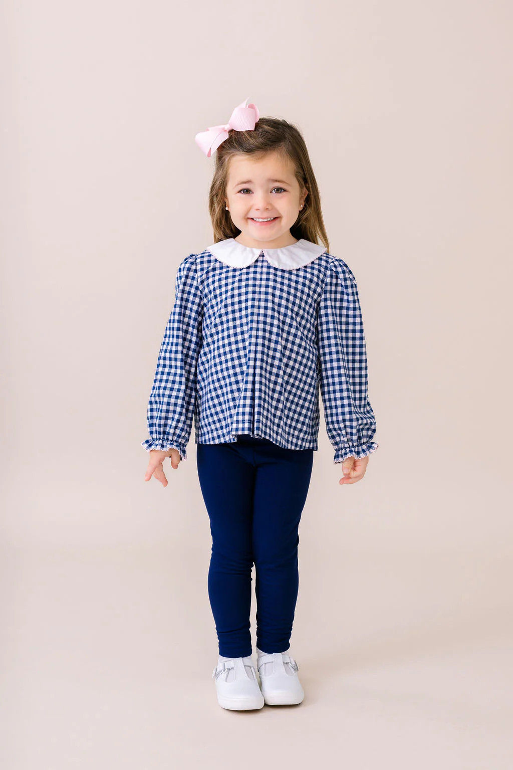 Caroline Blouse Long Sleeve - Blue Ridge Check | Lullaby Set