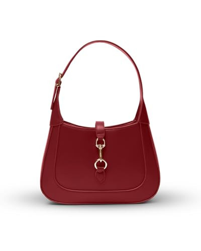 Shoulder Bag for Women - Small Shoulder Purses - Red Purse - Cute Trendy Hobo Handbags - Adjustable Strap Vegan Leather | Amazon (US)