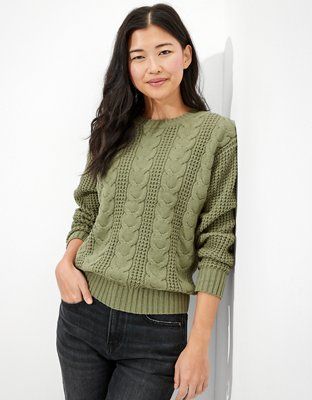 AE Cable Knit Sweater | American Eagle Outfitters (US & CA)