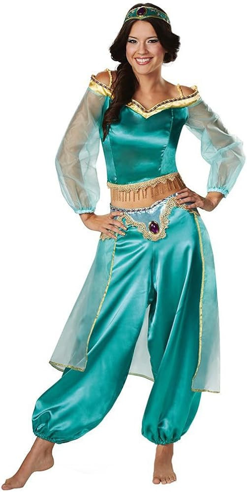 Disfraz de princesa jazm\u00edn para adultos, disfraz de princesa Aladdin, disfraz de Halloween | Amazon (US)
