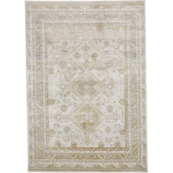 Irie Oriental Area Rug in Rich Gold | Wayfair North America