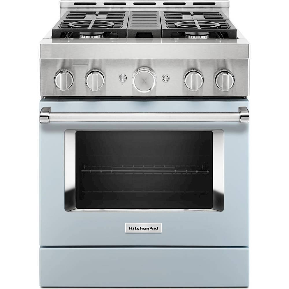KitchenAid Commercial-Style 4.1 Cu. Ft. Slide-In Gas True Convection Range with Self-Cleaning Mis... | Best Buy U.S.