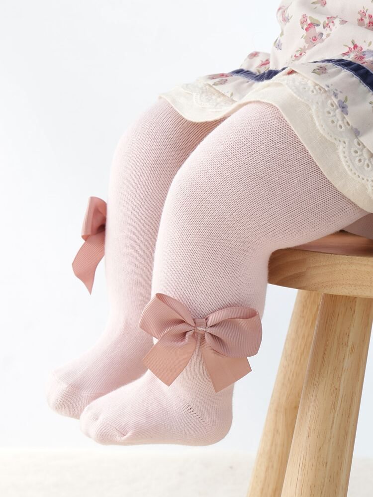1pair Baby Bow Decor Socks | SHEIN