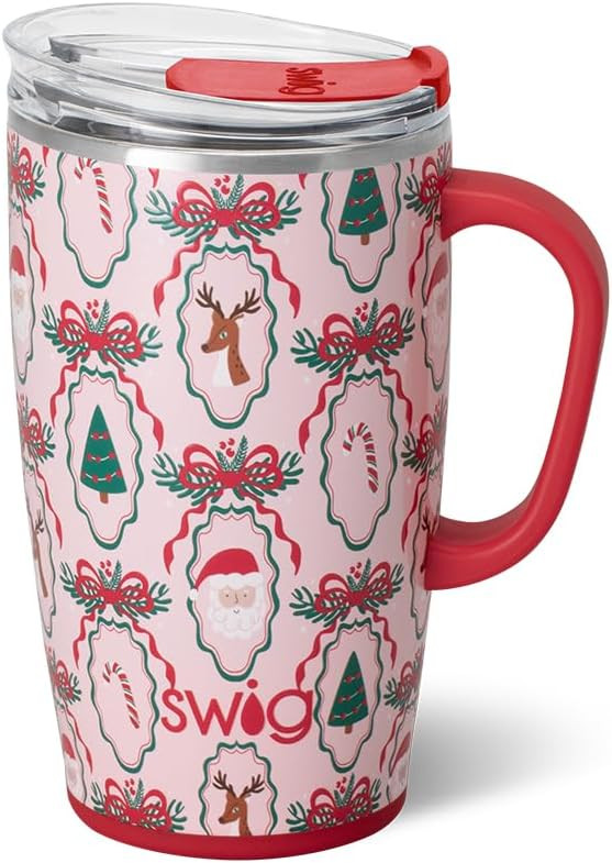 Swig Life 18oz Travel Mug, Insulated Tumbler with Handle and Lid, Travel Coffee Mug, Cup Holder F... | Amazon (US)