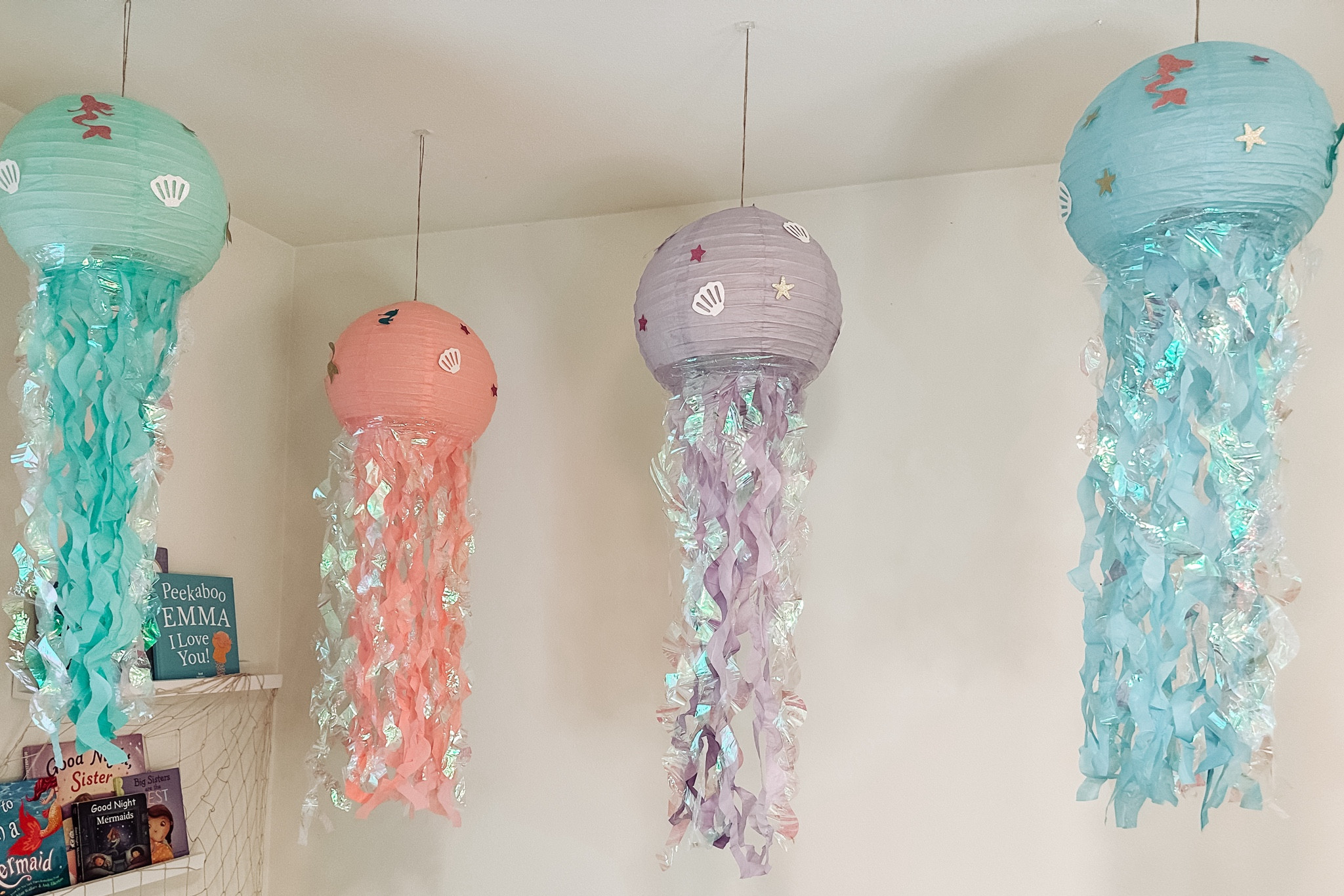 These hanging jellyfish are so fun! I used them for my daughter room makeover. They are perfect for a mermaid themed party. Love the quality and they come in a pack of 4 different colors. 🪼

#LTKFamily #LTKParties #LTKKids