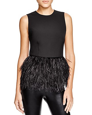 <a id="brandNameLink" href="/buy/lucy-paris">Lucy Paris</a>
<div id="productName">Feather Trim Top B | Bloomingdale's (US)