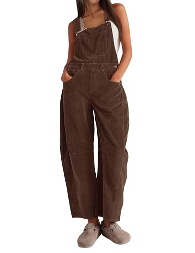 Amazon.com: AMEBELLE Corduroy Overalls for Women Barrel Wide Leg Bib Corduroy Pants Women Adjusta... | Amazon (US)