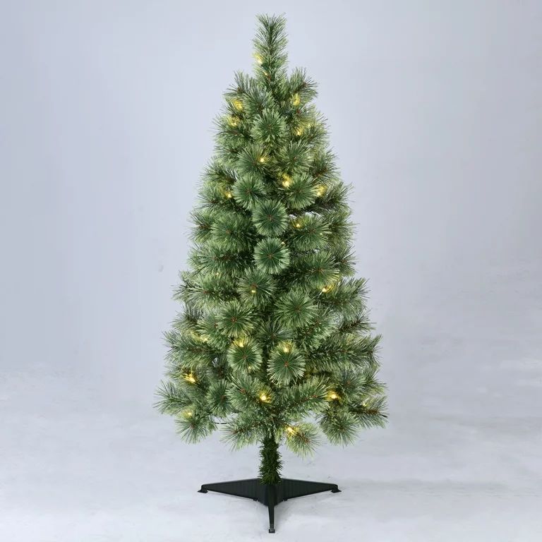 4' Prelit Canadian Cashmere Artificial Christmas Tree with LED Lights, Holiday Time - Walmart.com | Walmart (US)
