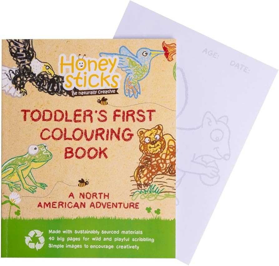 Honeysticks My First Coloring Book for Toddlers 1-3, Large Cute and Simple Images, 40 Pages, Fun ... | Amazon (US)