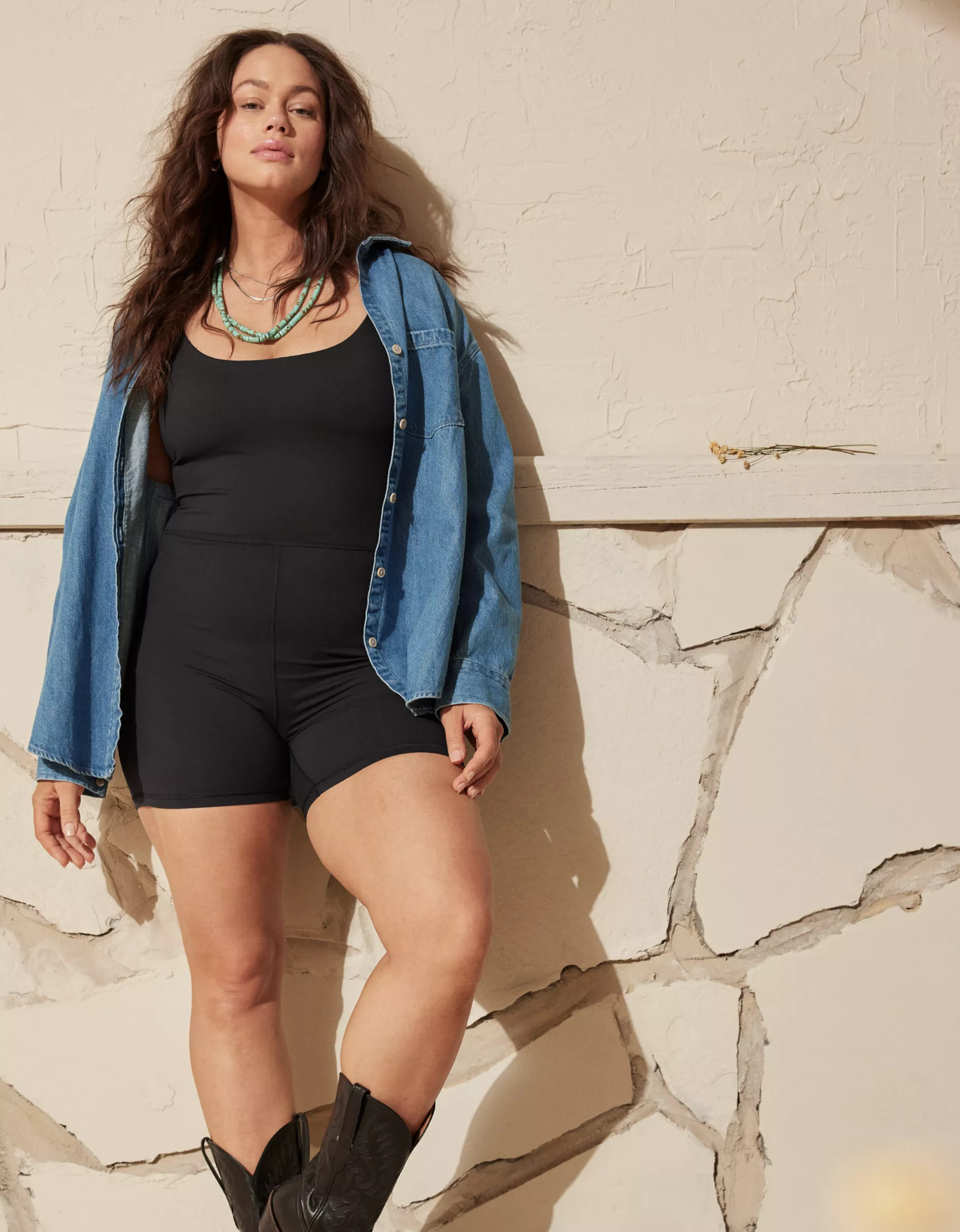 OFFLINE By Aerie Denim Button Up | American Eagle Outfitters (US & CA)