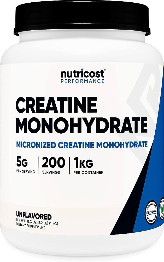Nutricost Creatine Monohydrate Micronized Powder (1 KG) - Pure Creatine Monohydrate | Amazon (US)