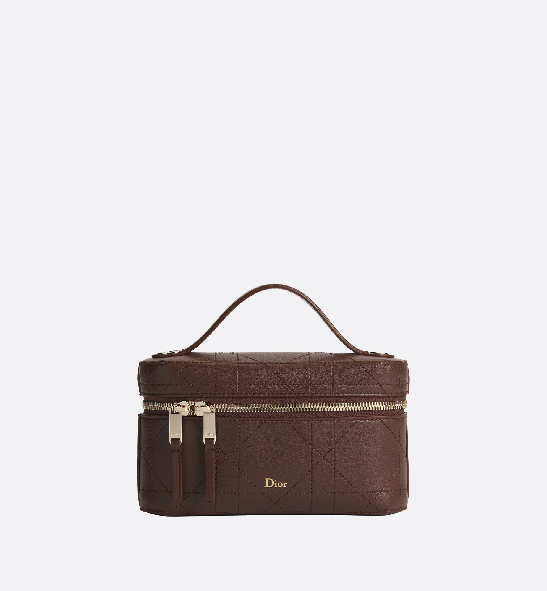 Dior Trianon Soft Vanity Mini Bag New Marron Flat Macrocannage Lambskin | DIOR GB | Christian Dior Parfums UK