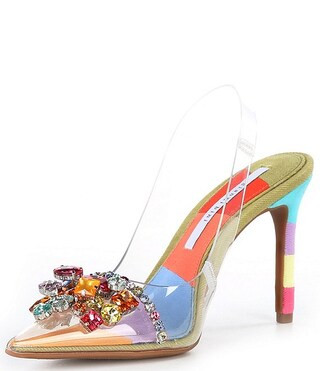 Mardona Clear Rainbow Jewel Slingback Pumps | Dillard's