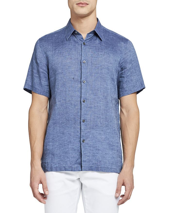 Theory Irving Short-Sleeve Linen Shirt Back to Results -  Men - Bloomingdale's | Bloomingdale's (US)