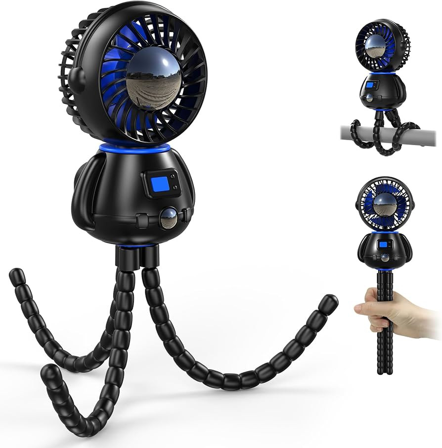Koonie Astronaut Portable Stroller Fan, Baby-Safe Clip-on with Detachable Flexible Tripod, Rechar... | Amazon (CA)