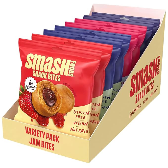 Smash Foods Variety Snack Bites to Go - Gluten Free Vegan Protein Balls Made with Nut Butters and... | Amazon (US)