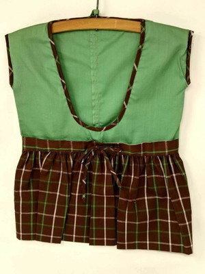 Vintage Clothes Pin Bag Dress Teal Green Brown Retro Laundry Decor New Handmade | eBay US