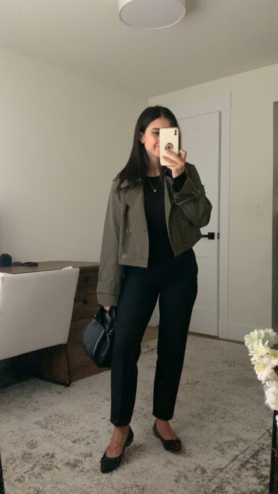 Cutest crop trench jacket!!😍😍 wearing XS! 

#LTKsalealert #LTKfindsunder50 #LTKfindsunder100