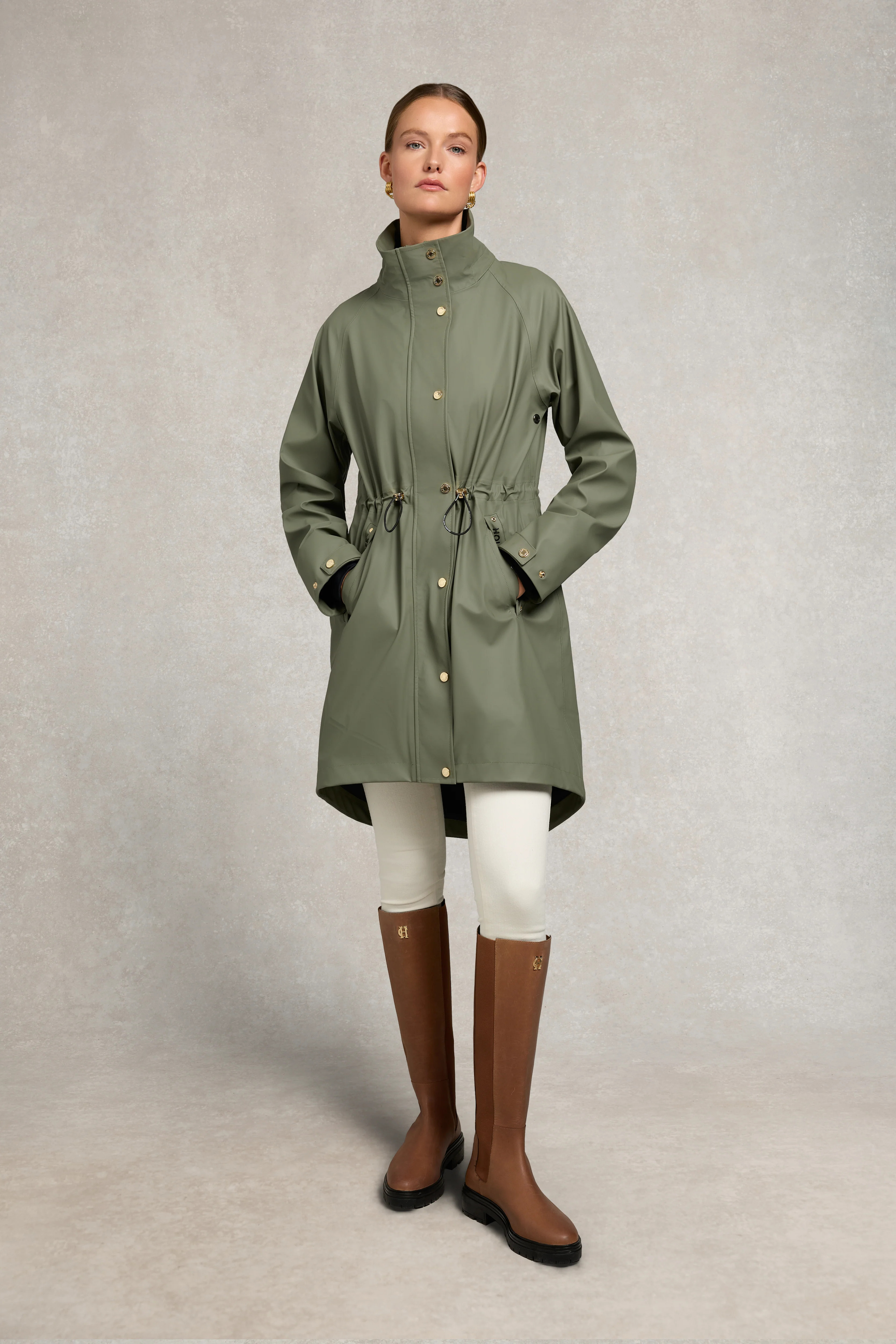 Chartwell Rain Parka (Sage) | Holland Cooper