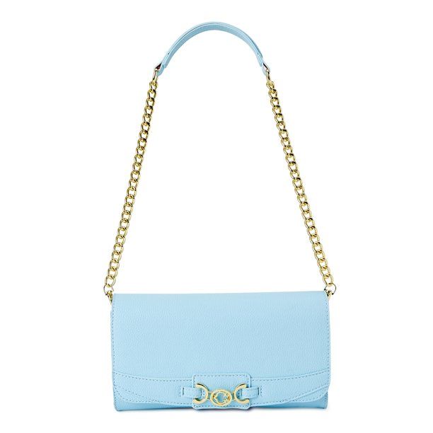 C. Wonder Women’s Adult Nala Caviar Textured Small Shoulder Bag Blue Topaz - Walmart.com | Walmart (US)