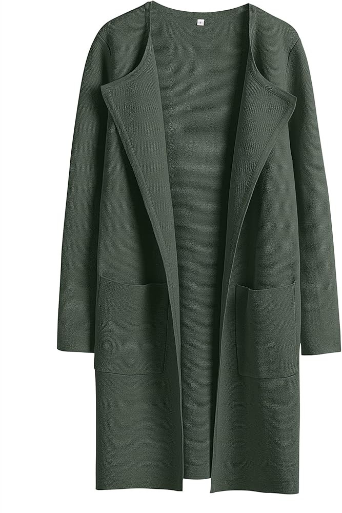 ANRABESS Womens Cardigan Sweater Open Front Knit Long Coatigan Dressy Casual Jacket Coat 2025 Fal... | Amazon (US)