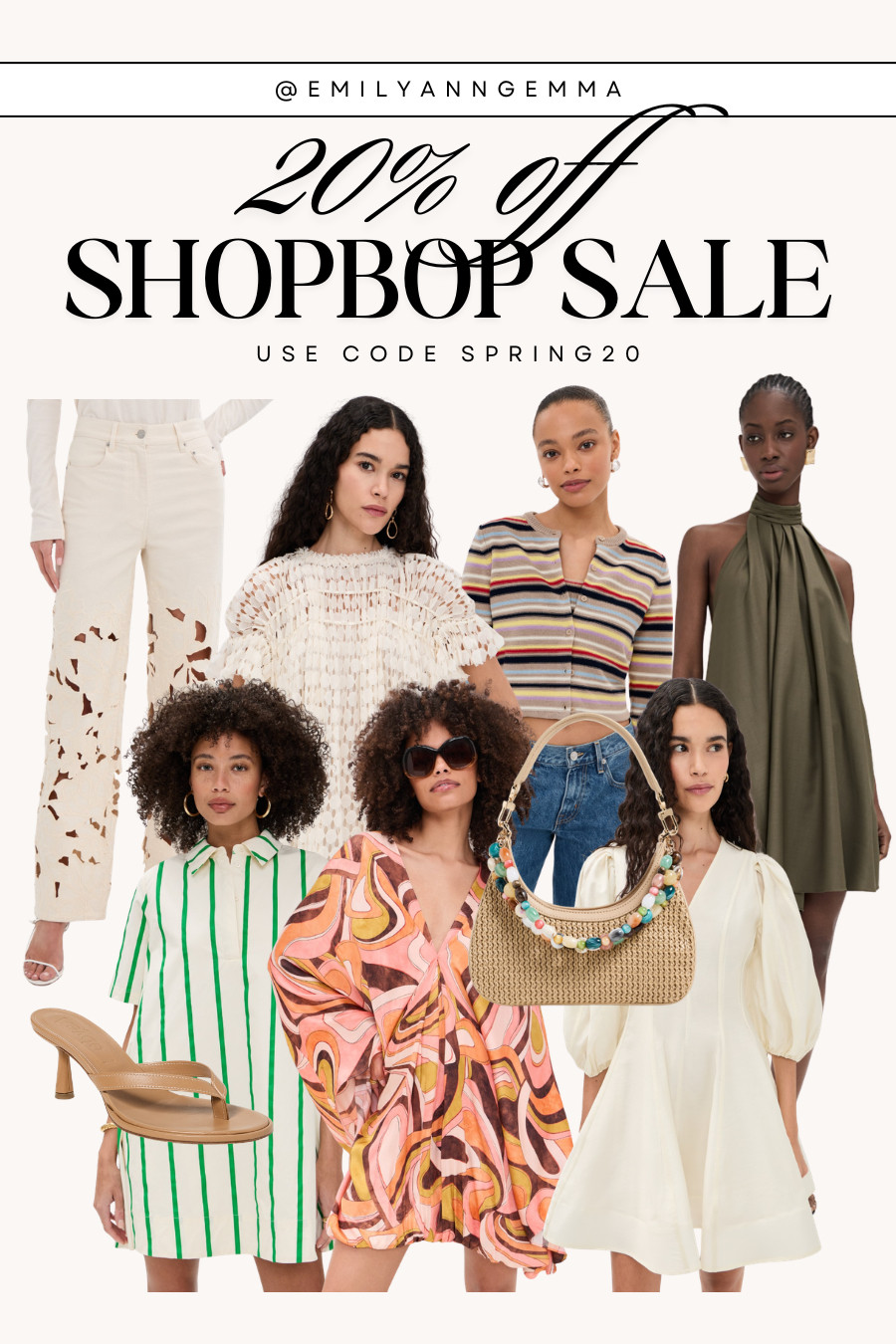 Use code SPRING20 for 20% off at Shopbop! 

 

#LTKSaleAlert