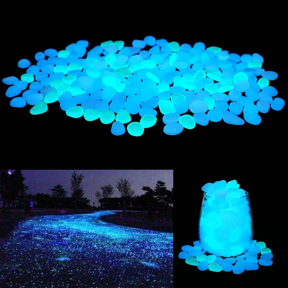 Glow in The Dark Garden Pebbles Stones Rocks for Yard and Walkways Decor, DIY Decorative Luminous... | Amazon (US)