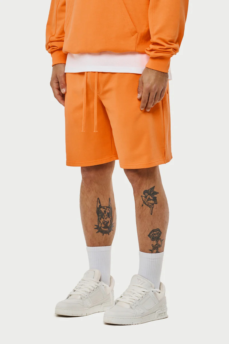CTRE HEAVYWEIGHT WASHED SHORTS - ORANGE | The Couture Club