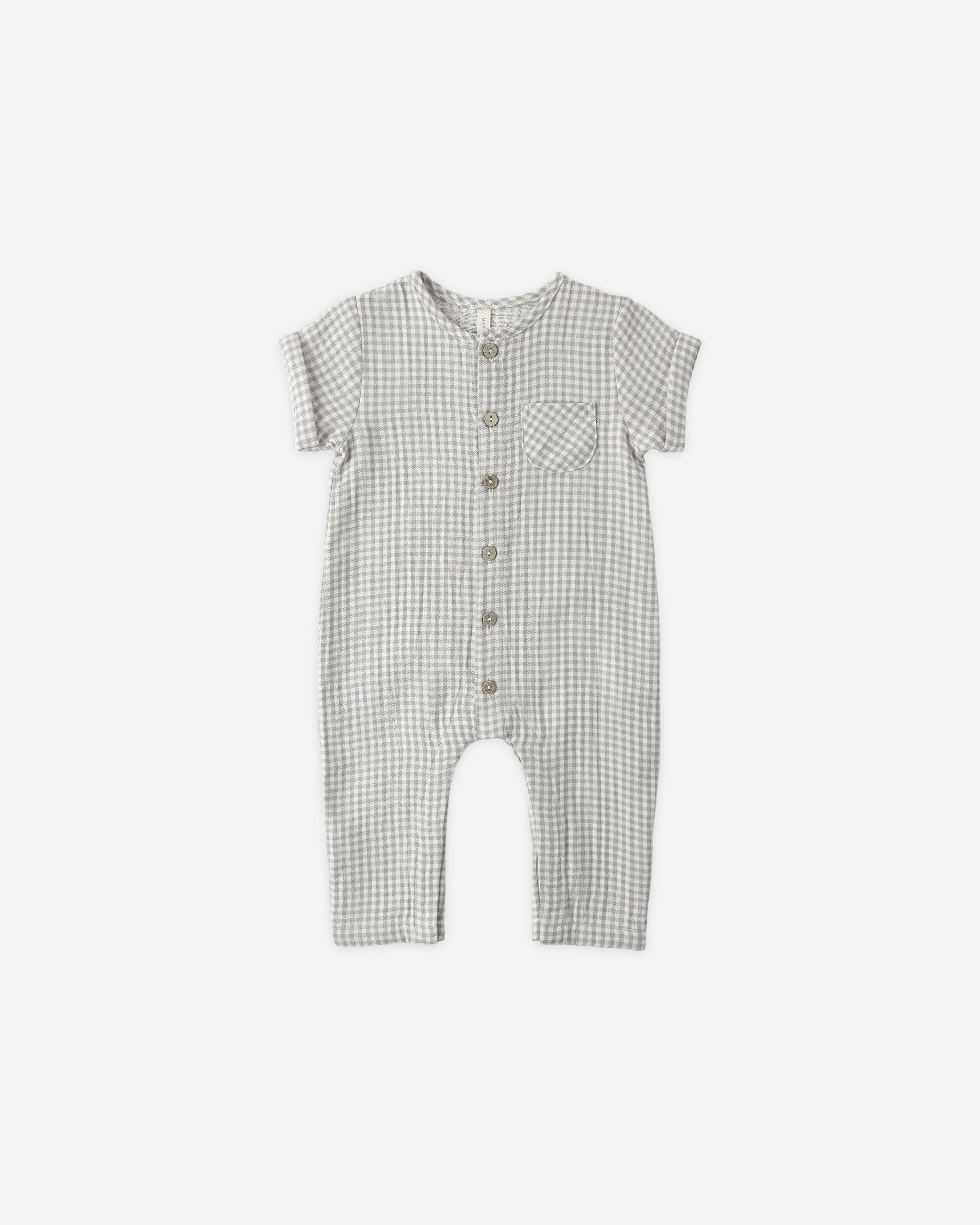 Charlie Jumpsuit Sage Gingham | Rylee + Cru