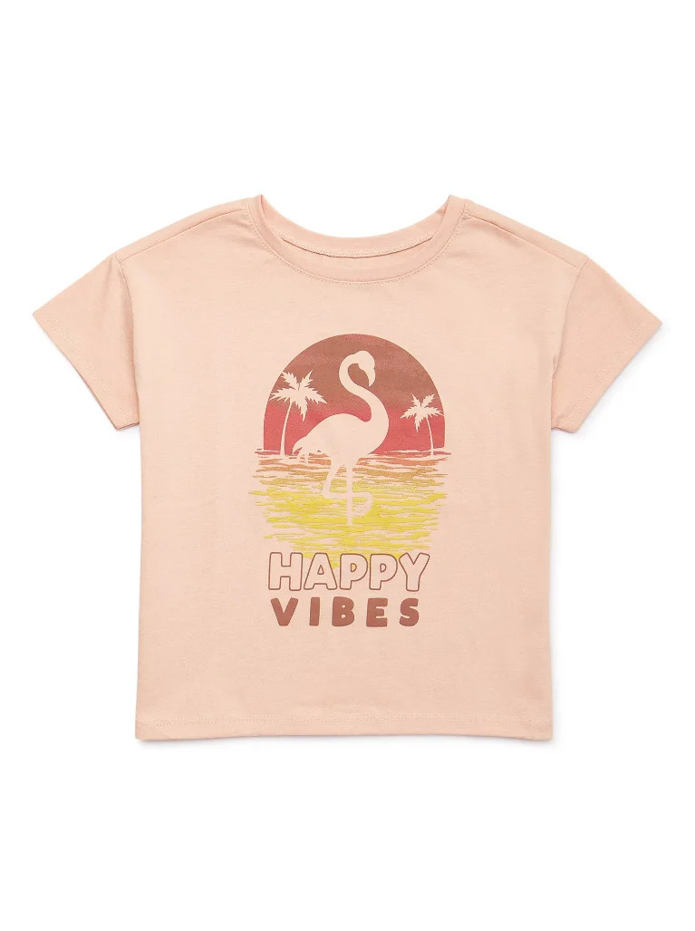 Garanimals Toddler Girl Short Sleeve Graphic Tee, Sizes 12M-5T | Walmart (US)