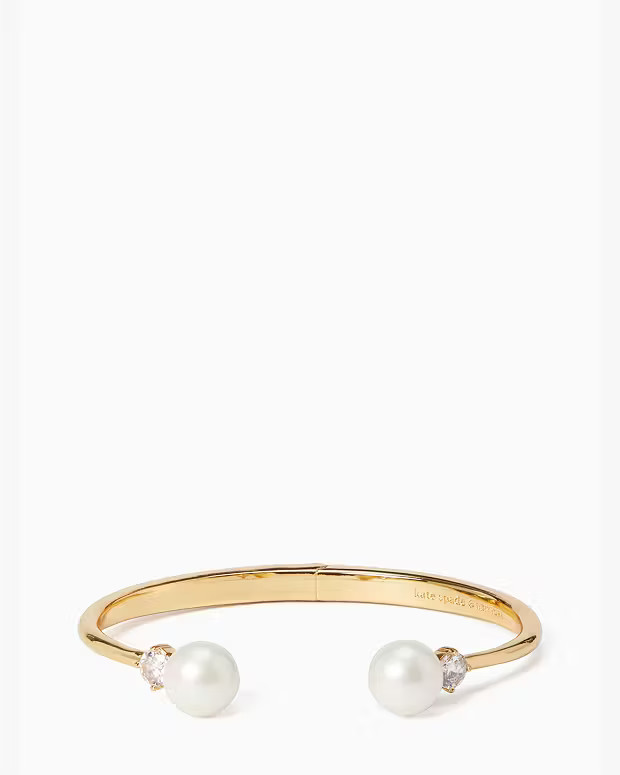 Pearls Of Wisdom Open Hinged Bangle | Kate Spade Outlet