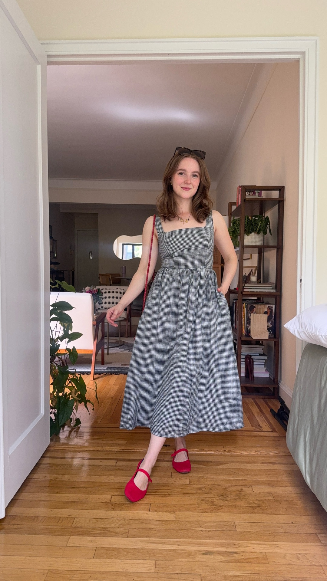 Linen gingham dress from @Quince wearing xs. Lined & adjustable button straps. Free shipping #sundress #vacationoutfit

#LTKSeasonal