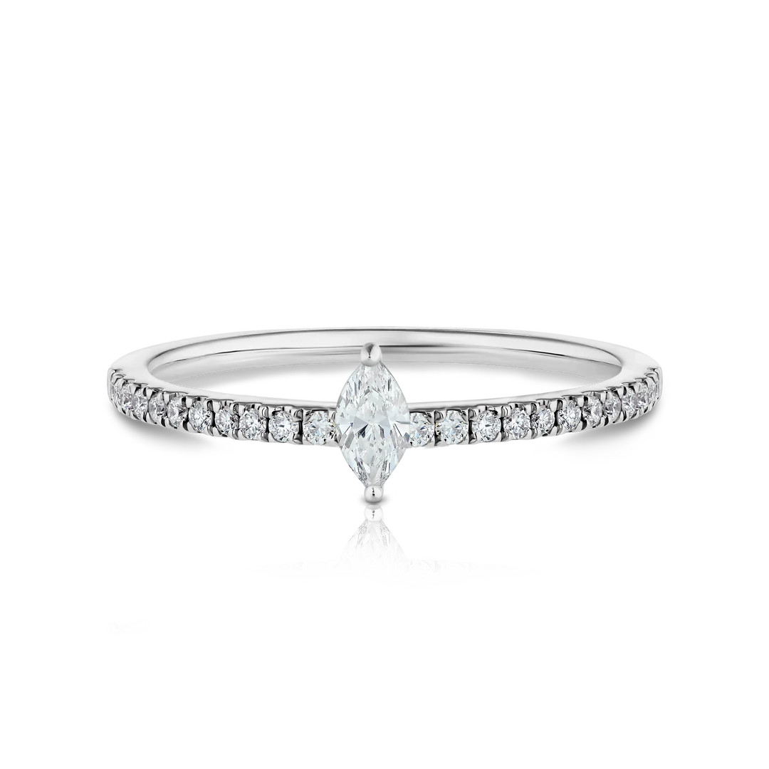 Marquise Diamond Pave Ring | ISA GRUTMAN