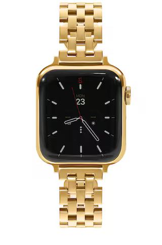 Goldenerre Shiny Basketweave Watch Band in Gold from Revolve.com | Revolve Clothing (Global)