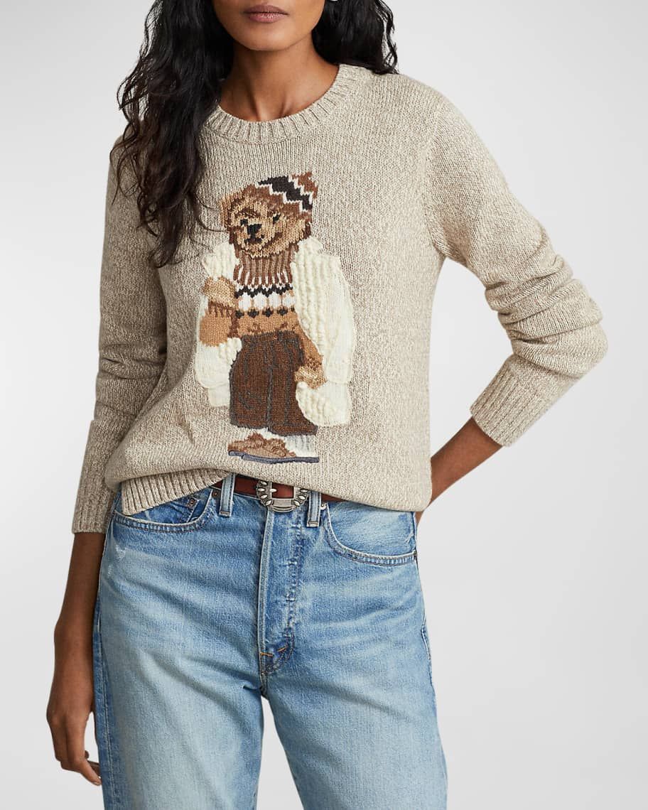 Polo Ralph Lauren Polo Bear Cotton-Blend Sweater | Neiman Marcus