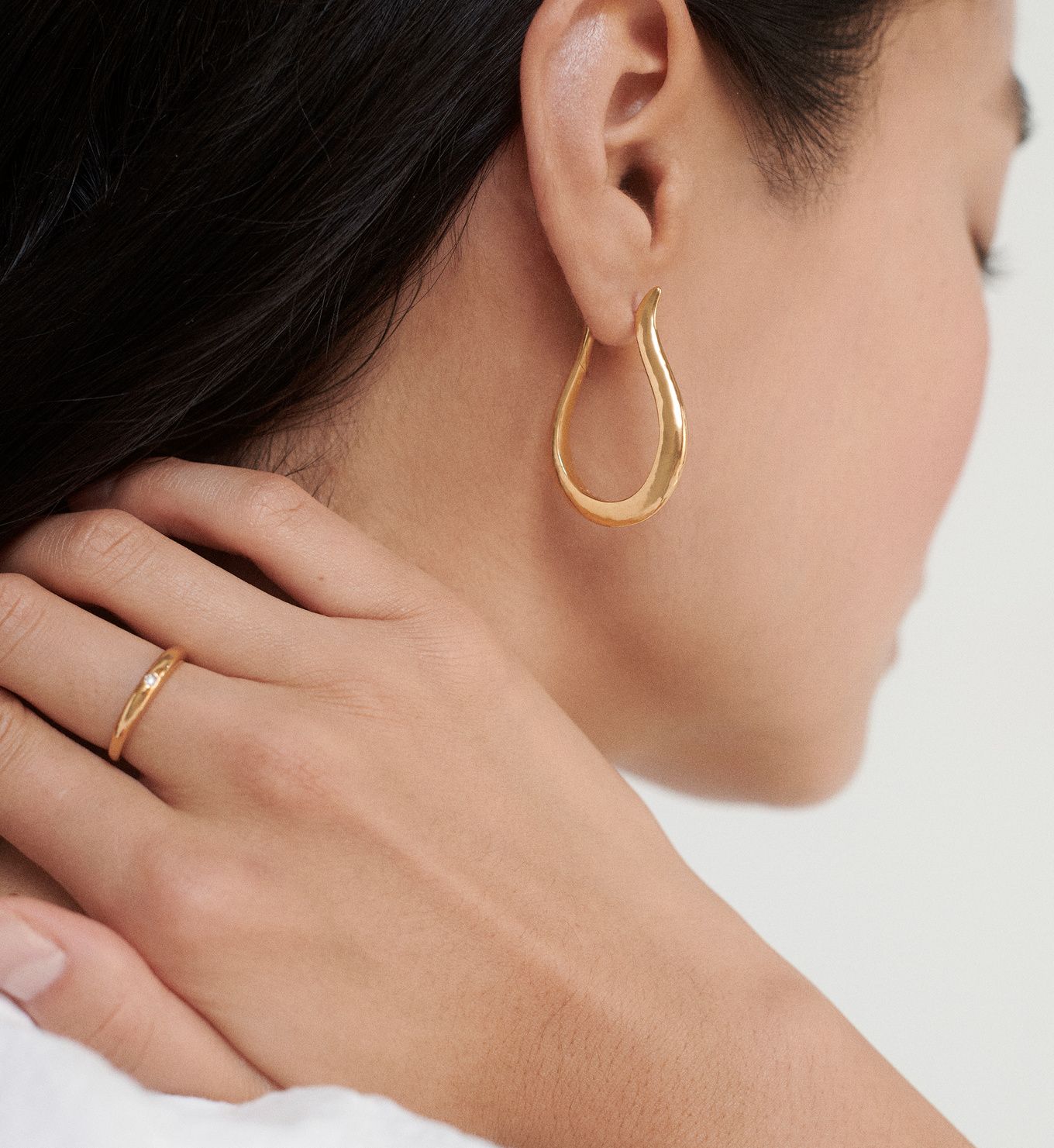 Deia Lyre Large Hoop Earrings | Monica Vinader (Global)
