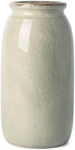 VICTOR & TERESA Rustic Green Vase for Home Decor, Ceramic Vases for Flowers, Modern Farmhouse Dec... | Amazon (US)