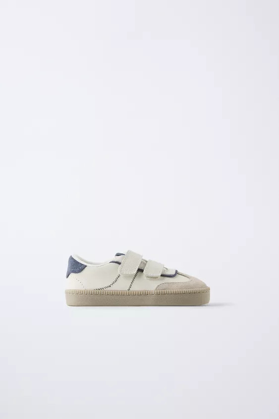 LEATHER SNEAKERS WITH ADJUSTABLE STRAPS | Zara US