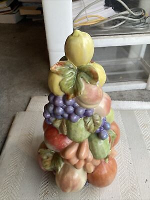 Vintage Hand Painted Fruit & Vegetable Topiary Decor 12” Signed Karshner | eBay US