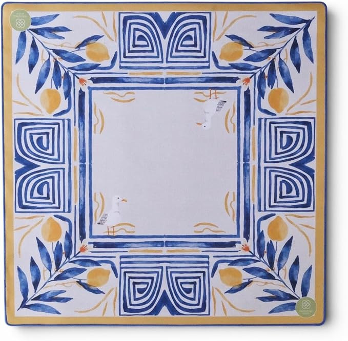 American Mahjong Mat – 31.5" x 31.5" Table Mat, Canvas Bag, Amalfi Mediterranean Design | Amazon (US)