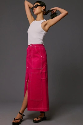 Pilcro Carpenter Maxi Skirt | Anthropologie (US)