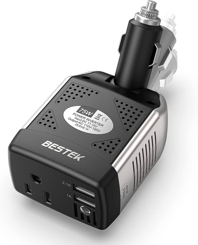 BESTEK 75W Power Inverter DC 12V to 110V AC Car Inverter Power Converter | Amazon (US)