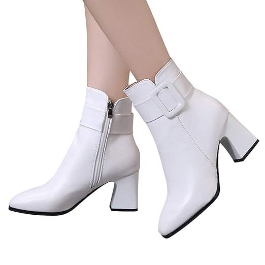 Outtop(TM) Women Winter Martain Boots Lady High Heel Short Ankle Booties Shoes | Amazon (US)