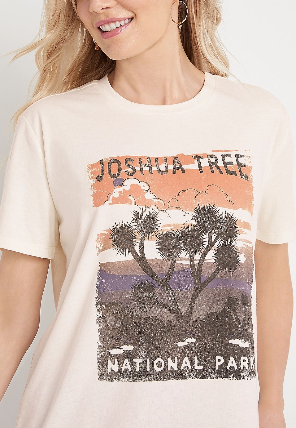 Joshua Tree Oversized Graphic Tee | Maurices