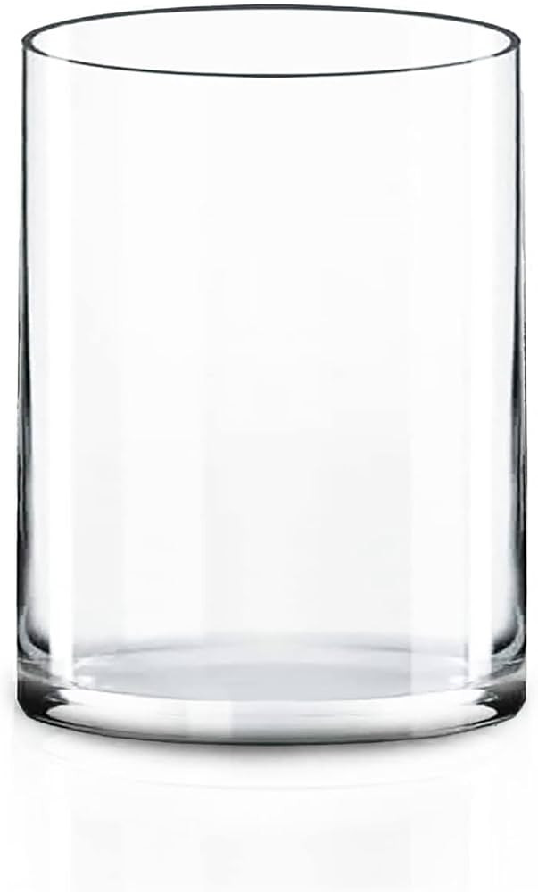 Amazon.com: CYS EXCEL Cylinder Clear Glass Vase (H:8" D:6") | Multiple Size Choices Glass Flower ... | Amazon (US)