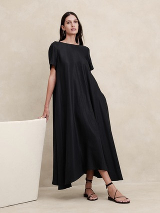 Aurelia Linen-Blend Maxi Dress | Banana Republic (US)