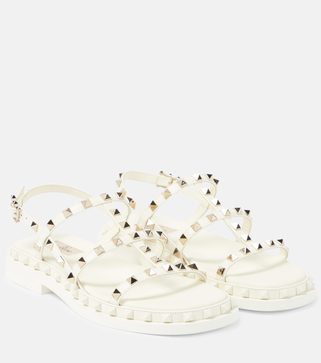Rockstud leather sandals | Mytheresa (US/CA)