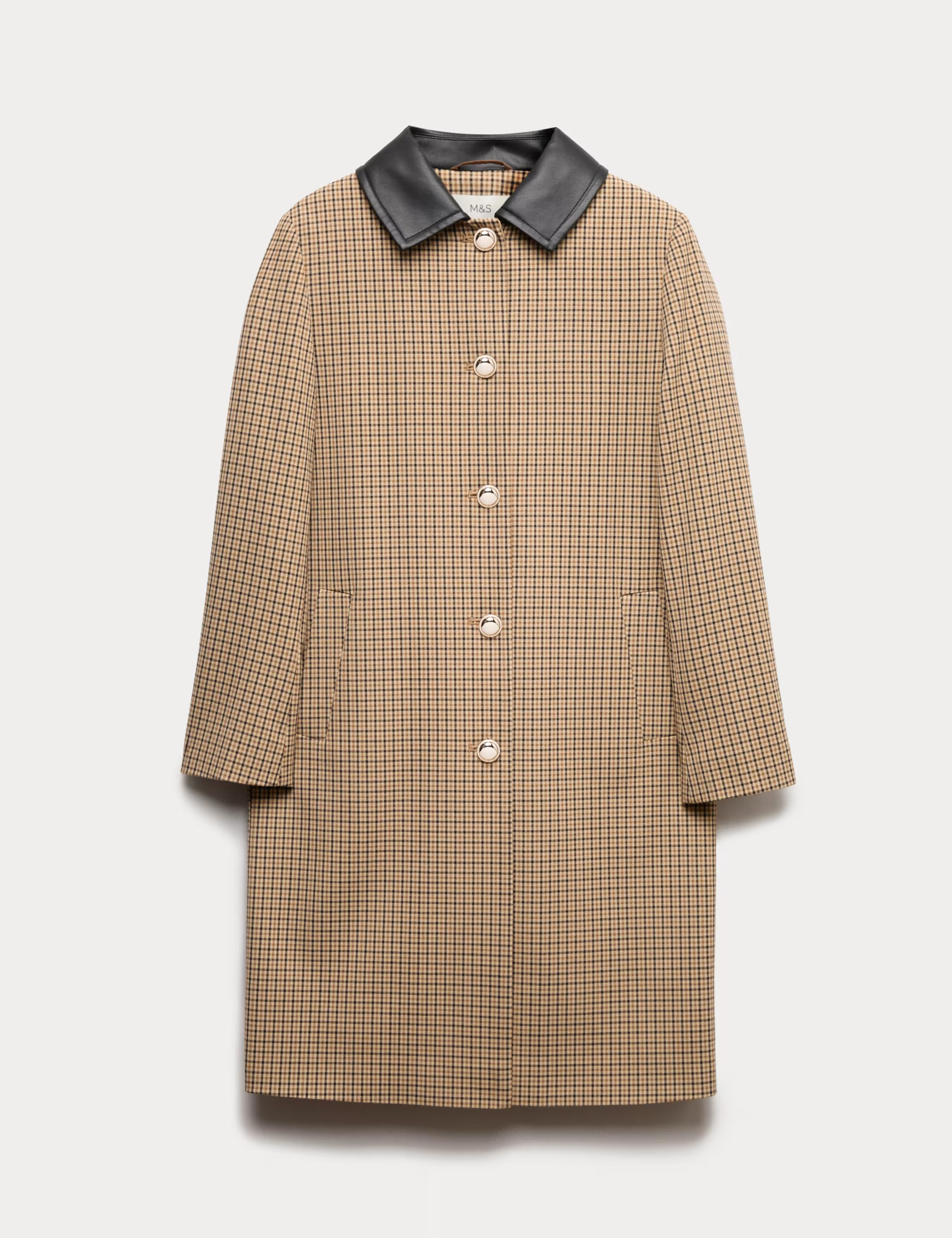 Checked Collared Car Coat | Marks & Spencer (UK)