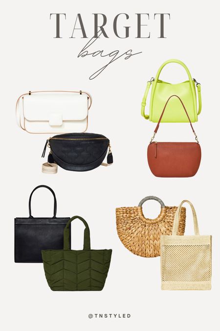 @target totes & crossbodies // target bags, target finds, affordable bags, beach bags, straw bags, trendy bags

#LTKxTarget #LTKSeasonal #LTKstyletip